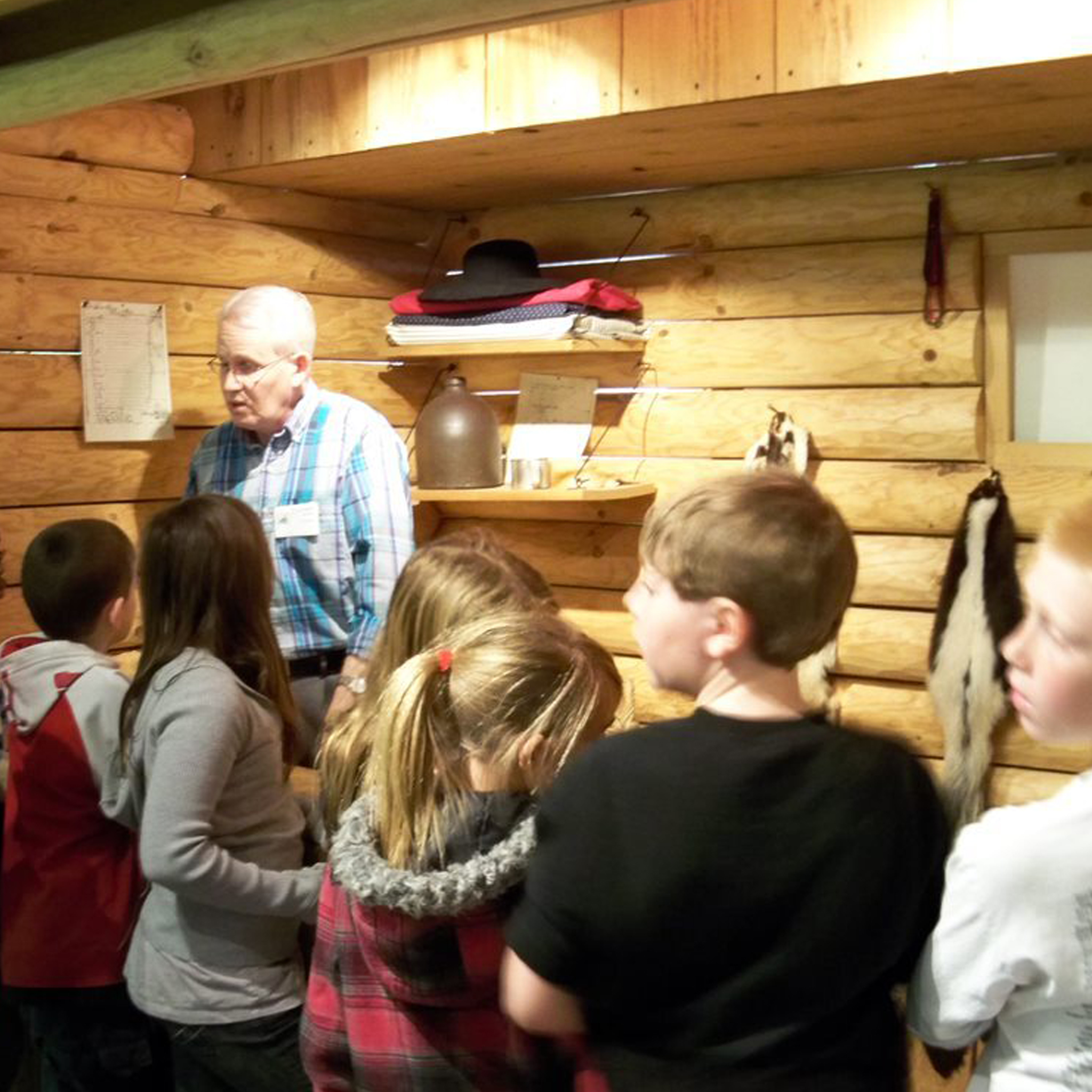 WCHSM Docent giving Fur Trade Tour